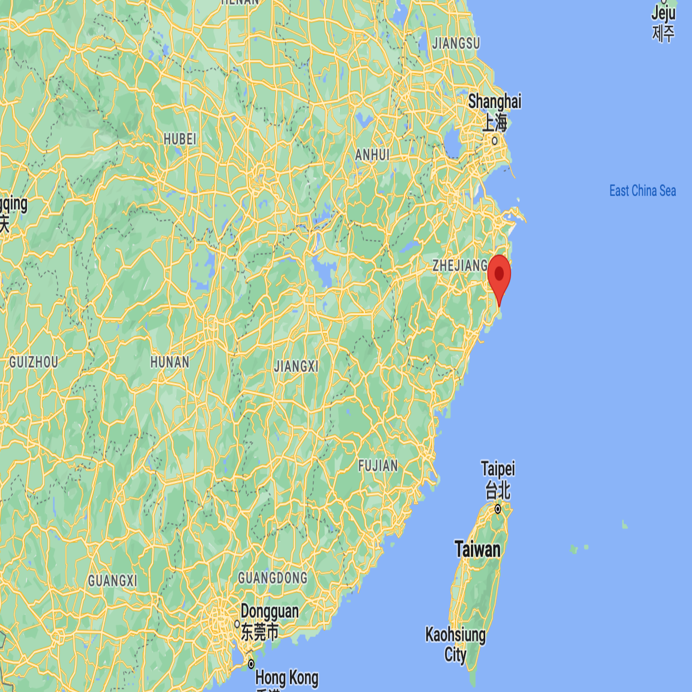 xnt location in east china coast